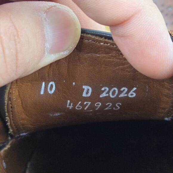 Allen Edmonds Mens 10D 6th Avenue Brown Leather Cap Toe Brogue Oxford Shoe 2026 main image 4